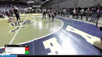 55 lbs Cons. Semi - Alexandria Brock, Takedown Express Wrestling Club vs Dahlia Torres, Mat Demon Wrestling Club