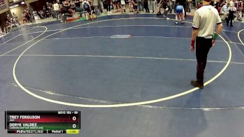 99 lbs Cons. Round 2 - Deryk Valdez, Carbon Raptor Wrestling vs Trey Ferguson, JWC