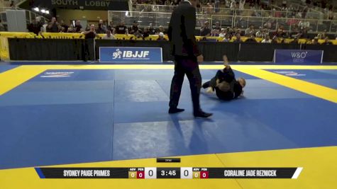 Coraline Jade Reznicek vs Sydney Paige Primes 2025 Pan Kids Jiu-Jitsu IBJJF Championship