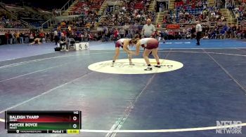 142 lbs Cons. Round 1 - Baleigh Tharp, Minot vs Maycee Boyce, Minot