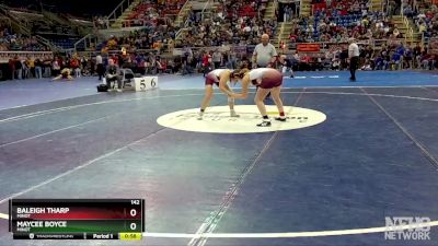 142 lbs Cons. Round 1 - Baleigh Tharp, Minot vs Maycee Boyce, Minot