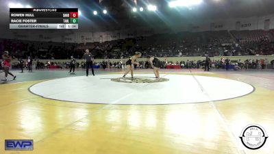 150 lbs Quarterfinal - Rowen Hull, Sand Springs Jr High vs Racie Foster, Tahlequah Wrestling Club