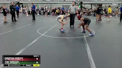 84 lbs Placement (4 Team) - Christian Worthy, All I See Is Gold Academy vs Toby Bernash, U2 Upstate Uprising