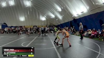 92 lbs Round 5 (6 Team) - Grady Shea, Crossroads Wrestling vs Eli Kettering, Silo WC