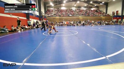 80 lbs Quarterfinal - Kashdyn Love, Tulsa Union vs Jimmy Ruth, Sapulpa