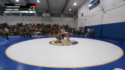 219 lbs Cons. Round 2 - Romeo Curiel, Sacred Heart Cathedral Prep vs Caleb Acevedo, Justin Garza