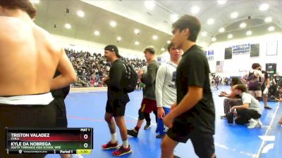 150 lbs Champ. Round 2 - Triston Valadez, Cvbjj vs Kyle Da Nobrega, South Torrance High School Wre