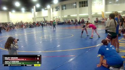 125 lbs Quarters & Wb (16 Team) - Hayle Deboer, Nebraska Widow Makers vs Kiley Vinson, Charlies Angels Florida Pink