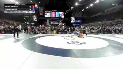 215 lbs Cons. Rd Of 64 - Micah Bricker, OH vs Coleman Iker, OK