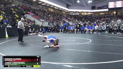 106 lbs Quarterfinal - Hudson Fleming, Bettendorf vs Carew Christensen, Waukee Northwest