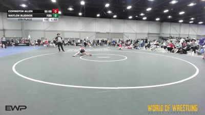 80 lbs 5th Place - Covington Allen, OK Elite 14U Orange vs Waylon Bledsoe, POWA 14U
