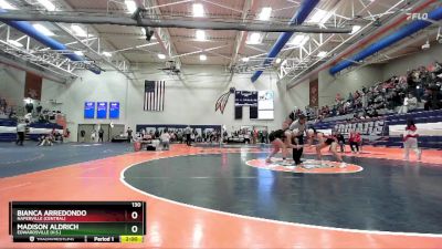 130 lbs Cons. Round 3 - Madison Aldrich, Edwardsville (H.S.) vs Bianca Arredondo, Naperville (Central)