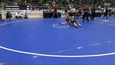 120 lbs 3rd Place Match - Chloe Adamson, Sebolt Wrestling Academy vs Alyssa Wheeler, Moen Wrestling Academy
