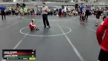 40 lbs Round 3 (4 Team) - Jayce Yothers, Mat Warriors vs Landon Swank, Buffalo Valley WC