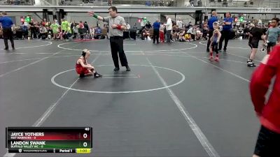 40 lbs Round 3 (4 Team) - Jayce Yothers, Mat Warriors vs Landon Swank, Buffalo Valley WC