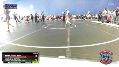 100 lbs Quarterfinal - Asher Copeland, Springdale Youth Wrestling Club vs Jeremiha Covey, Hannibal Youth Wrestling Club