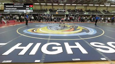 132 lbs Semifinal - Benjamin Jawharjian, Cranston West vs Ethan Uttley, Woonsocket