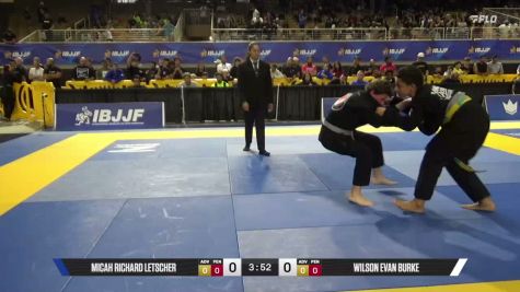 Micah Richard Letscher vs Wilson Evan Burke 2026 Pan Kids Jiu-Jitsu IBJJF Championship