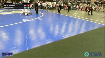 43 lbs Quarterfinal - Tyler Fleenor, Standfast vs Zerek Marin, Woodward Youth Wrestling
