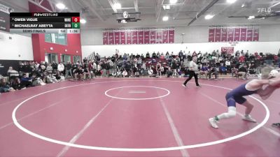 120 lbs Semifinal - Owen Vigue, Winslow vs Michaelray Abeyta, Deering