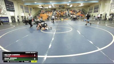 132 lbs Champ. Round 1 - Isaac Simkins, South Torrance vs Hector Cabrera, La Quinta