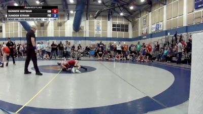 10U Boys FS - 53-58 Champ. Round 3 - Gunner Wayman, Contenders Wrestling Academy vs Xander Strain, Franklin Wrestling Club