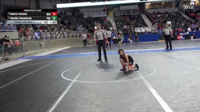 65 lbs Cons. Round 3 - Saige Franklin, Pratt Wrestling Club vs Maya Pacha, Marysville