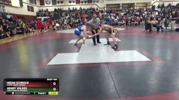 JV-30 lbs 1st Place Match - Aidan Schrock, Clear Creek-Amana vs Henry Wilkes, Cedar Rapids Kennedy