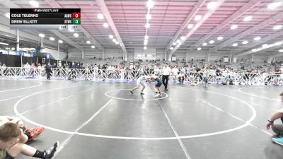 80 lbs Rr Rnd 2 - Cole Telenko, All-American Wrestling Club Blue vs Drew Elliott, Shore Thing Sharks