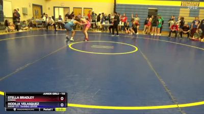 115 lbs Round 2 - Stella Bradley, Kansas vs Hodilia Velasquez, Dodge City Training Center