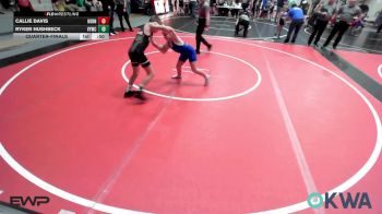 80 lbs Quarterfinal - Callie Davis, Hornet Wrestling Club vs Ryker Hushbeck, Verdigris Youth Wrestling