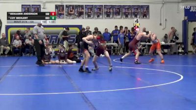 120 lbs Semifinal - Benjamin Anderson, Independence vs Coy Mehlert, Union, LaPorte City