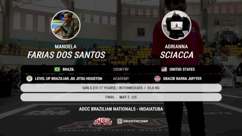 ADRIANNA SCIACCA vs Manoela Farias Dos Santos 2025 ADCC Brazilian Nationals
