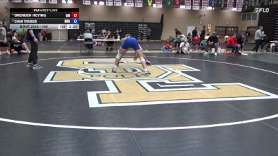 190 lbs 1st Place Match - Brenden Heying, Immortal Athletics WC vs Cain Tigges, Moen Wrestling Academy
