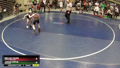 70 lbs Cons. Round 3 - Declan Young, Uintah Wrestling vs Ammon Esplin, Shootbox