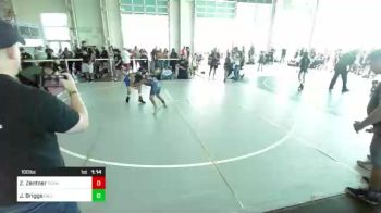 100 lbs Rr Rnd 4 - Zayden Zentner, Team So Cal vs Jessiah Briggs, California Grapplers