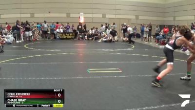 108 lbs Round 3 (6 Team) - Chase Gray, MO Outlaws vs Cole Cichocki, Lowell WC