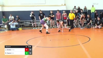 125 lbs Round 2 - Josiah Sykes, Front Royal Wrestling Club vs Ricardo Saenz, Gen Z