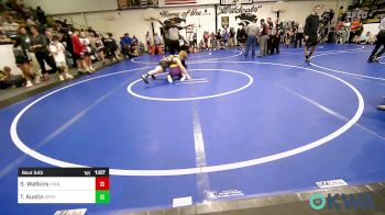 100 lbs Final - Sawyer Watkins, Vian Wrestling Club vs Taegan Austin, Sperry Wrestling Club