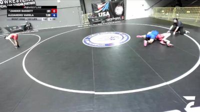 140 lbs Cons. Round 3 - Zander Bassett, Livermore Wrestling Club vs Alejandro Varela, The Lions Den Wrestling