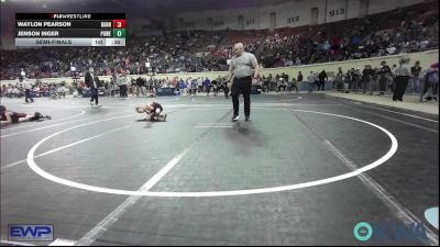 40 lbs Semifinal - Waylon Pearson, Barnsdall Youth Wrestling vs Jenson Inger, Powerhouse Wrestling