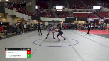 109 lbs Cons. Round 3 - Mitchell Clavadetscher, Laurel Matburners vs Jeffrey Burton, Fairfield Wrestling Club