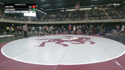 110 lbs Quarterfinal - Jake Pepe, Kinnelon vs Liam Israel, Bethlehem