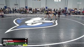 149 lbs Cons. Round 2 - Orion Newell, Scranton vs Colton Thorpe, Wilkes