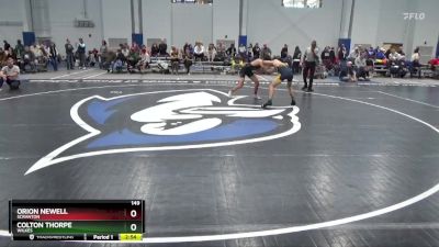 149 lbs Cons. Round 2 - Orion Newell, Scranton vs Colton Thorpe, Wilkes