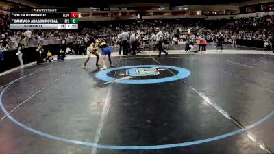 4A 172 lbs Semifinal - Tyler Reinhardt, Bloomfield vs Santiago Aragon Roybal, St. Pius X