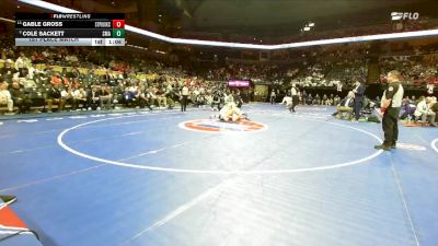 157 Class 3 lbs 1st Place Match - Cole Sackett, St. Michael The Archangel vs Gable Gross, St. Pius X (Kansas City)