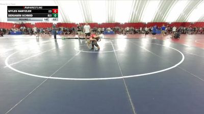112-117 lbs Round 1 - Benjamin Schmid, Mille Lacs Raiders vs Myles Hartzler, Illinois Top Dawgs