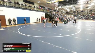 132 lbs Quarterfinal - Mya Swanson, Rhinelander vs Emma Louis, Lakeland Union