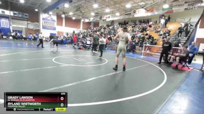 215 lbs Semifinal - Ryland Whitworth, Fountain Valley vs Grady Lawson, El Dorado HS (Placentia)